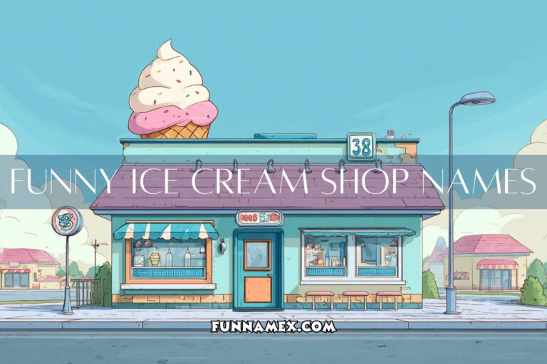 funny ice cream shop names