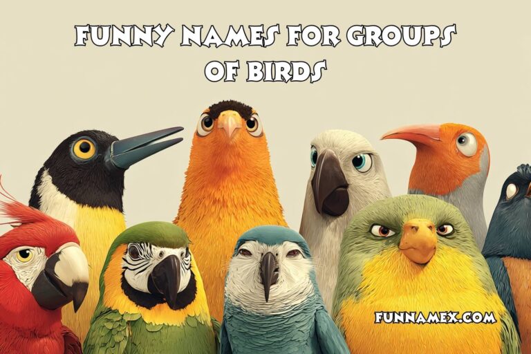 funny names for groups of birds